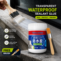 Stop Roof, Wall & Pipe Leaks | Transparent Waterproof Glue with Brush