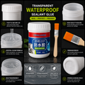 Stop Roof, Wall & Pipe Leaks | Transparent Waterproof Glue with Brush